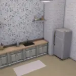 Floral antique kitchen set