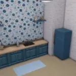 Floral antique kitchen set