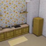 Floral antique kitchen set