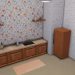 Floral antique kitchen set