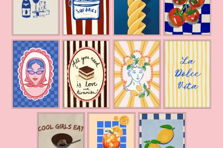 Italian Summer Vintage & Aesthetic Canvas Pack