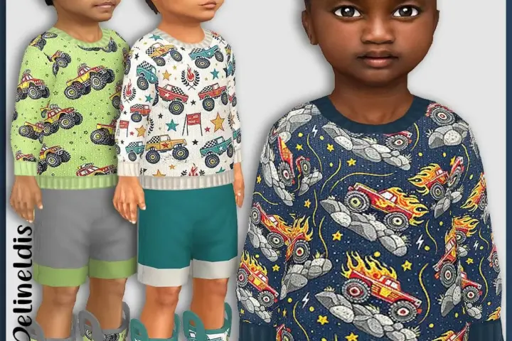 Toddler Monster Truck Sweaters