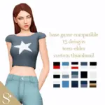 Trendy Blue Baby Tee