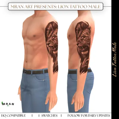 Lion Tattoo Male