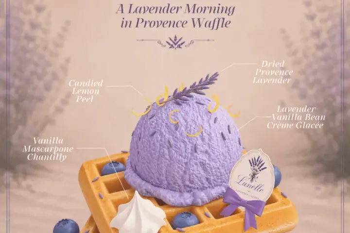 A Lavender Morning in Provence Waffle
