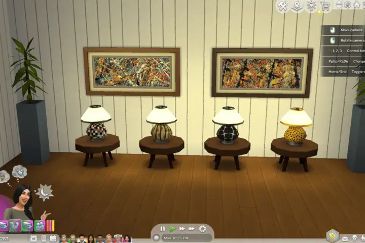 Mid-Century Ceramic Accent Lamps (Maxis Match / BGC)