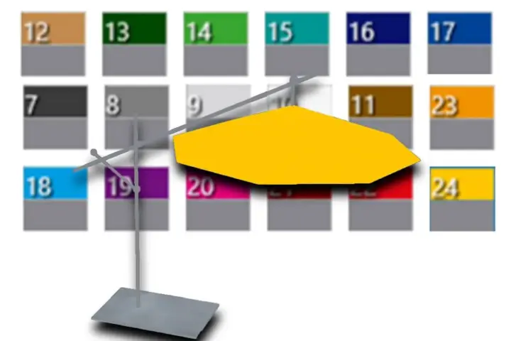 A parasol in many colors