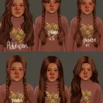 Набор причёсок для девочек "simstrouble child hair conversions"