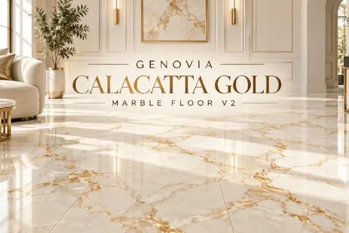 Пол из мрамора Genovia Calacatta Gold