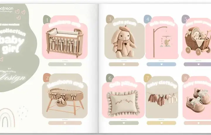 Baby Girl CC Collection 𐔌՞ ܸ.ˬ.ܸ՞𐦯 Arielle Simdesign
