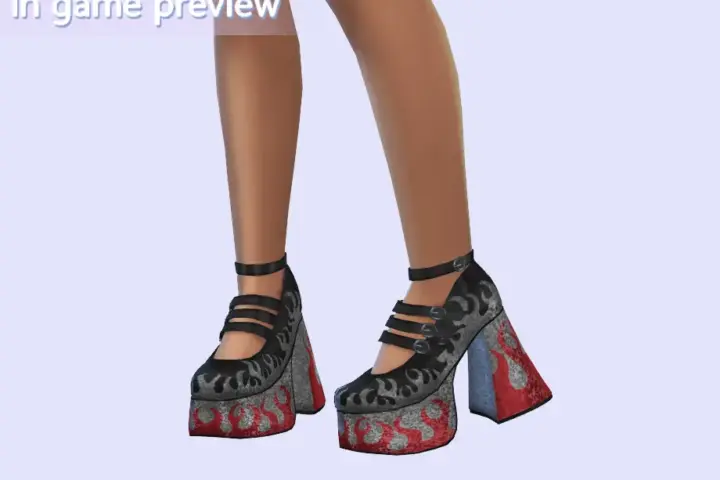 Fiery Platform Heels