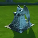 Resting angel statue