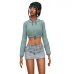 Solid Color Hoodie Top