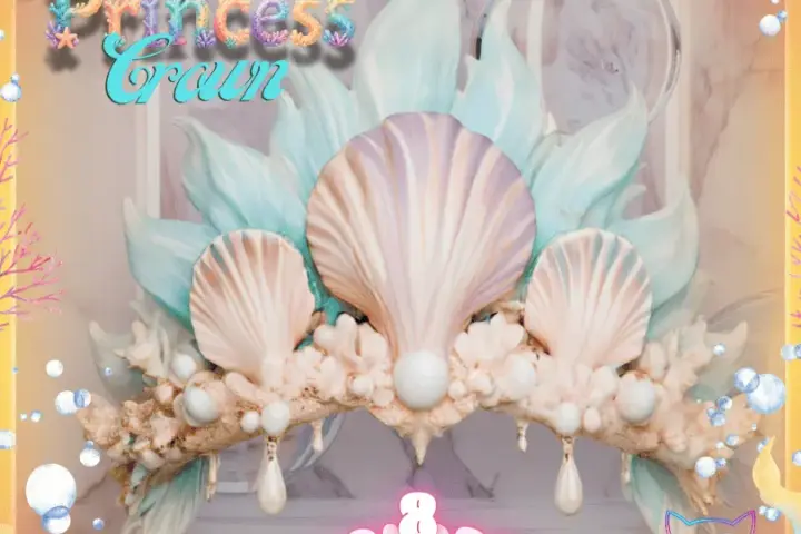 👑 Coral Princess Crown 🐚