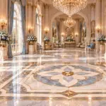 Genovia Flooring • Gilded Sunburst Marble