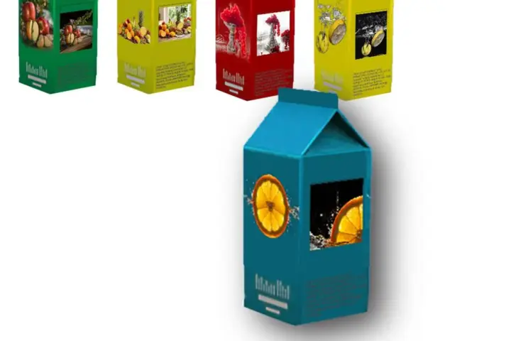 A fruit juice carton