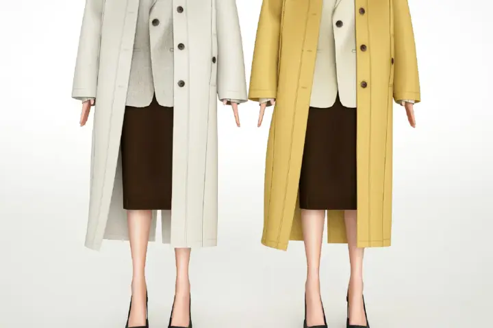 Oversized Trench Coat With Blazer