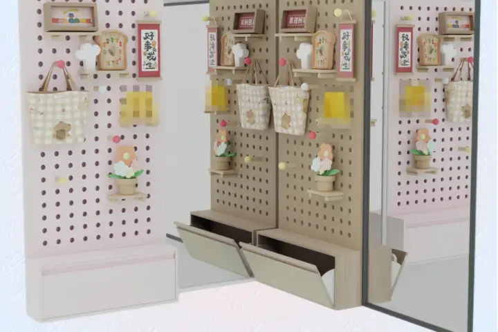 【ybbxb】Dream Home & Pegboard Storage Mirror