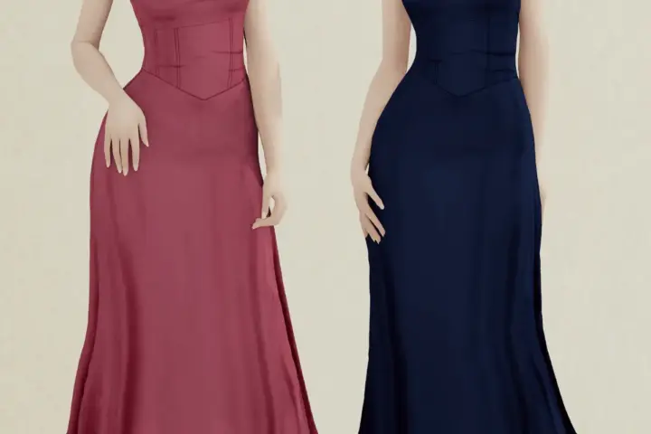 Lenore Corset Satin Dress