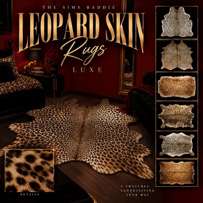 [TheSimsBaddie] Leopard Skin Rugs