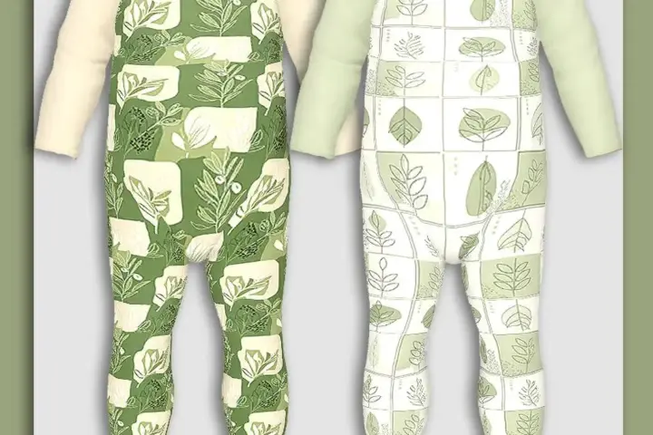 Infants Sage Floral Romper