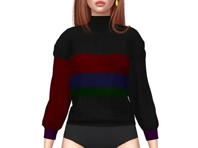 Retro Colorblock Turtleneck VW