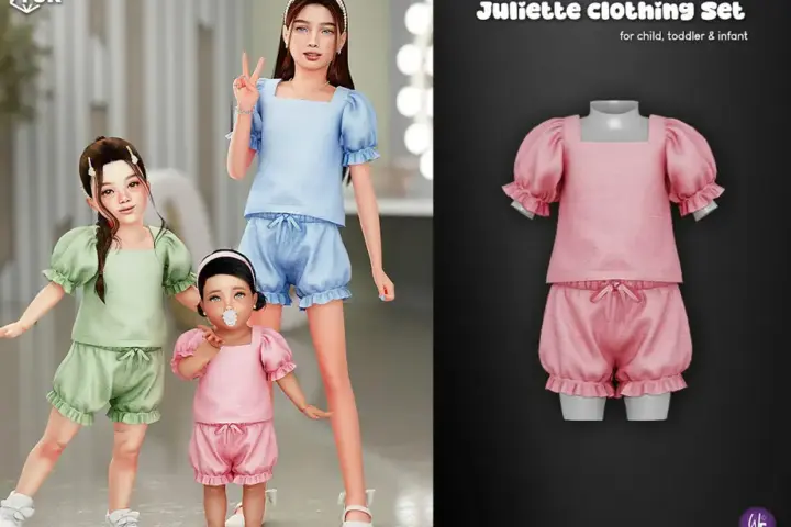 WisteriaSims - Juliette Clothing Set for your little girls