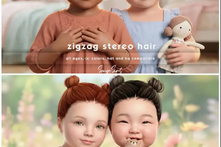 ZIGZAG STEREO HAIR SET - INFANTS