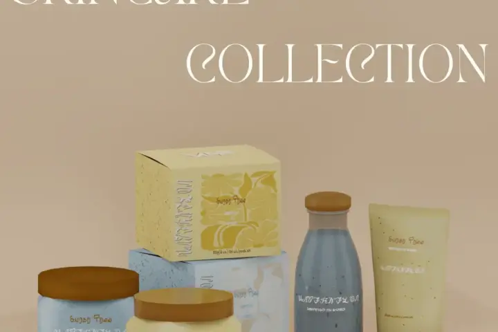 Skincare Collection - Jar, Box, Bottle & Tube | 4 Pieces