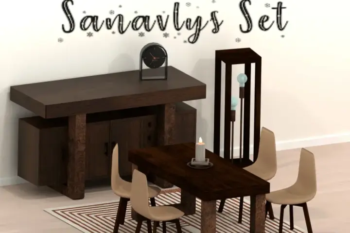 Sanavlys Dining Room Set - Modern Dining Table & Chair