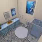 Mermaid themed bathroom 🧜♀️🌊✨
