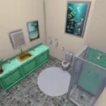 Mermaid themed bathroom 🧜♀️🌊✨