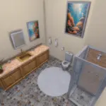 Mermaid themed bathroom 🧜♀️🌊✨