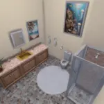 Mermaid themed bathroom 🧜♀️🌊✨
