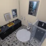 Mermaid themed bathroom 🧜♀️🌊✨