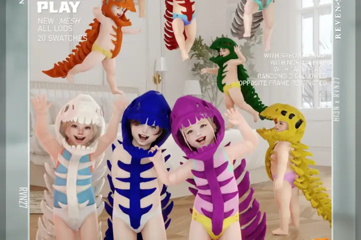 Toddler's Dinosaur Cute Skeleton Costume