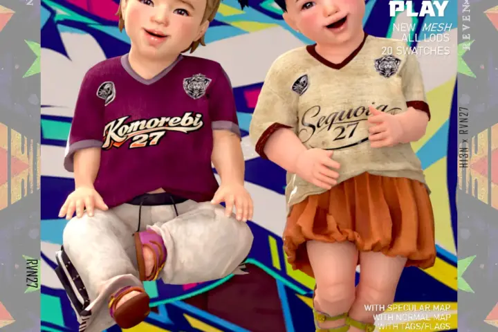 Infant's Tucked Printed Athletic Team Shirt