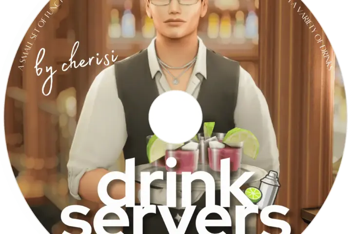 Drink Servers Set | Animated Deco Sims (Functional) | From: Masquerade Ball Set