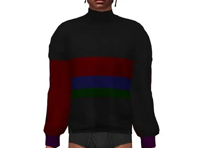Retro Colorblock Turtleneck VM