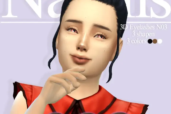 Eyelashes 3D N03 for kidsⁿᵃᵗᵃˡⁱˢ