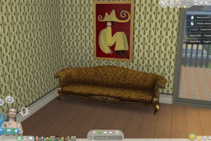 Eclectic Baroque Living Room Sofa (6 Swatches) | Maxis Match / BGC