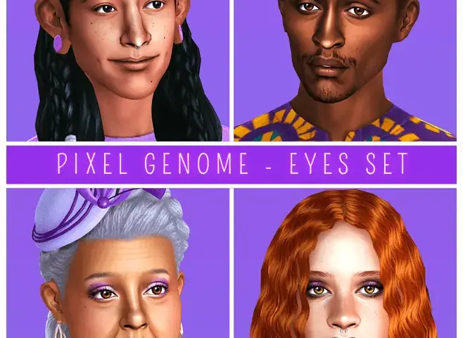 PIXEL GENOME - DEFAULT & NON DEFAULT EYES - HUMAN VERSION