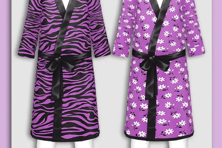 Toddler Orchid and Noir Robe