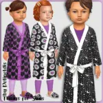 Toddler Orchid and Noir Robe