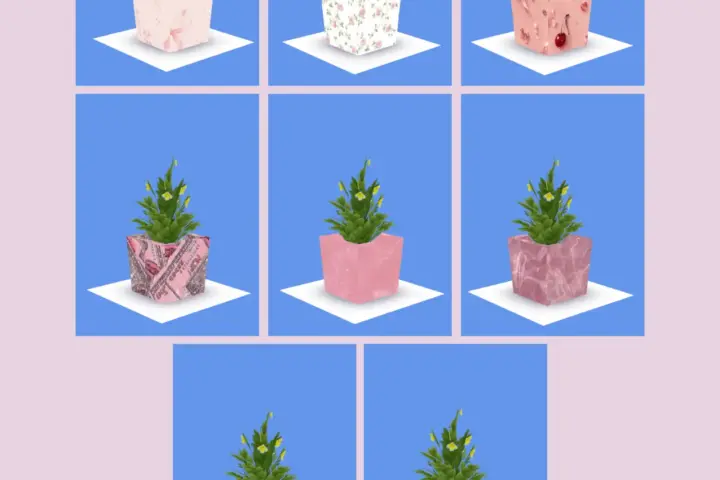 Glitter & Pink Aesthetic Flower Vase Collection
