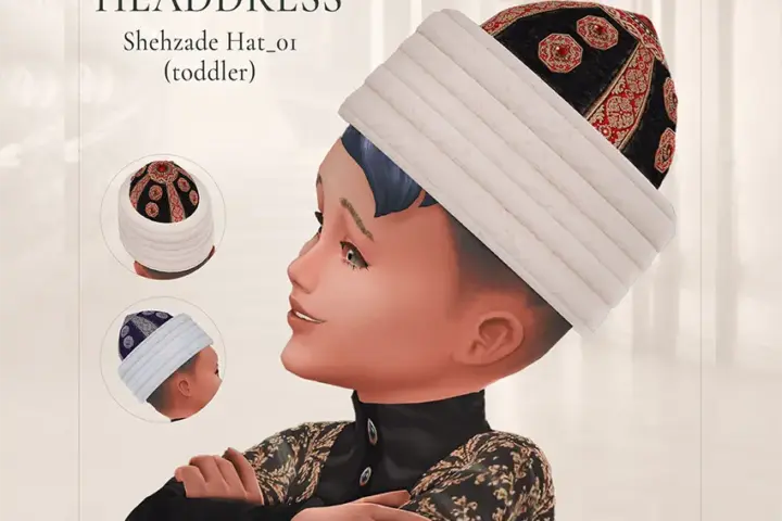 Medieval Toddler Hat CC — Historical Shehzade Turban