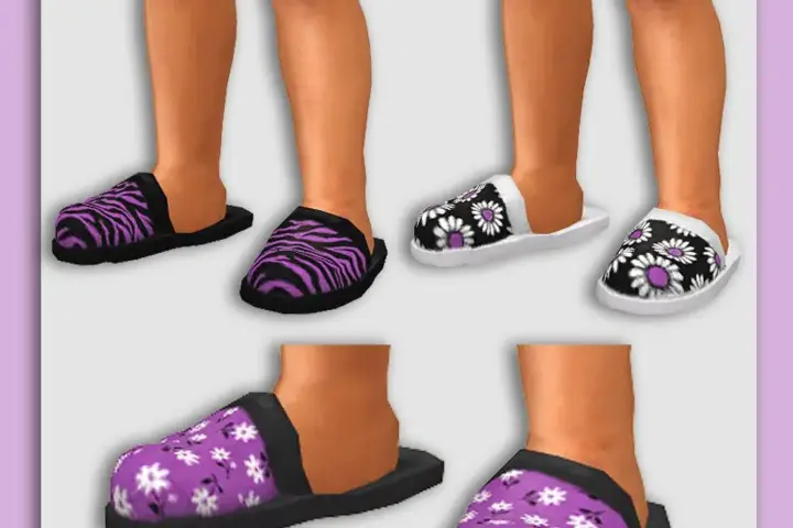 Toddler Orchid and Noir Slippers