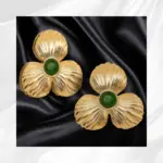 Golden Clover Stud Earring