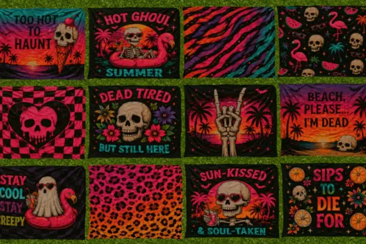 Hot Ghoul Summer - Picnic Blanket Set