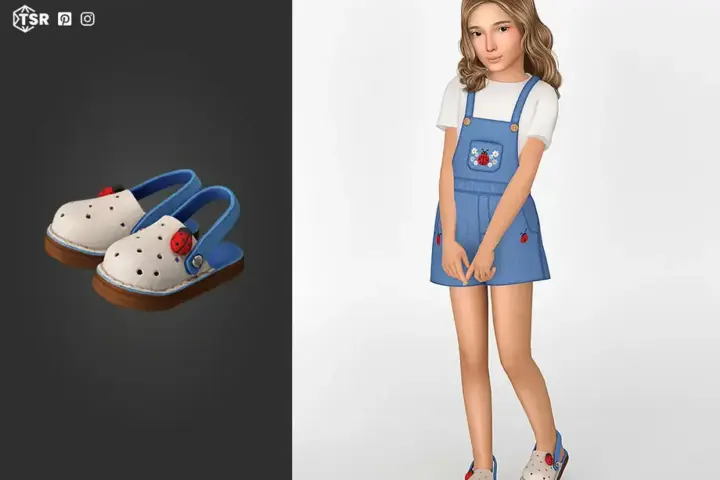 Tatum Clogs With Ladybug Charm Child